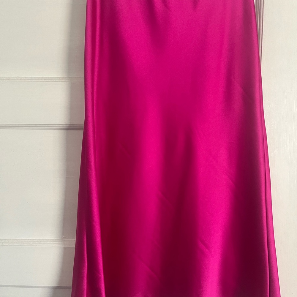 Hot Pink Satin Skirt